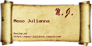 Meso Julianna névjegykártya